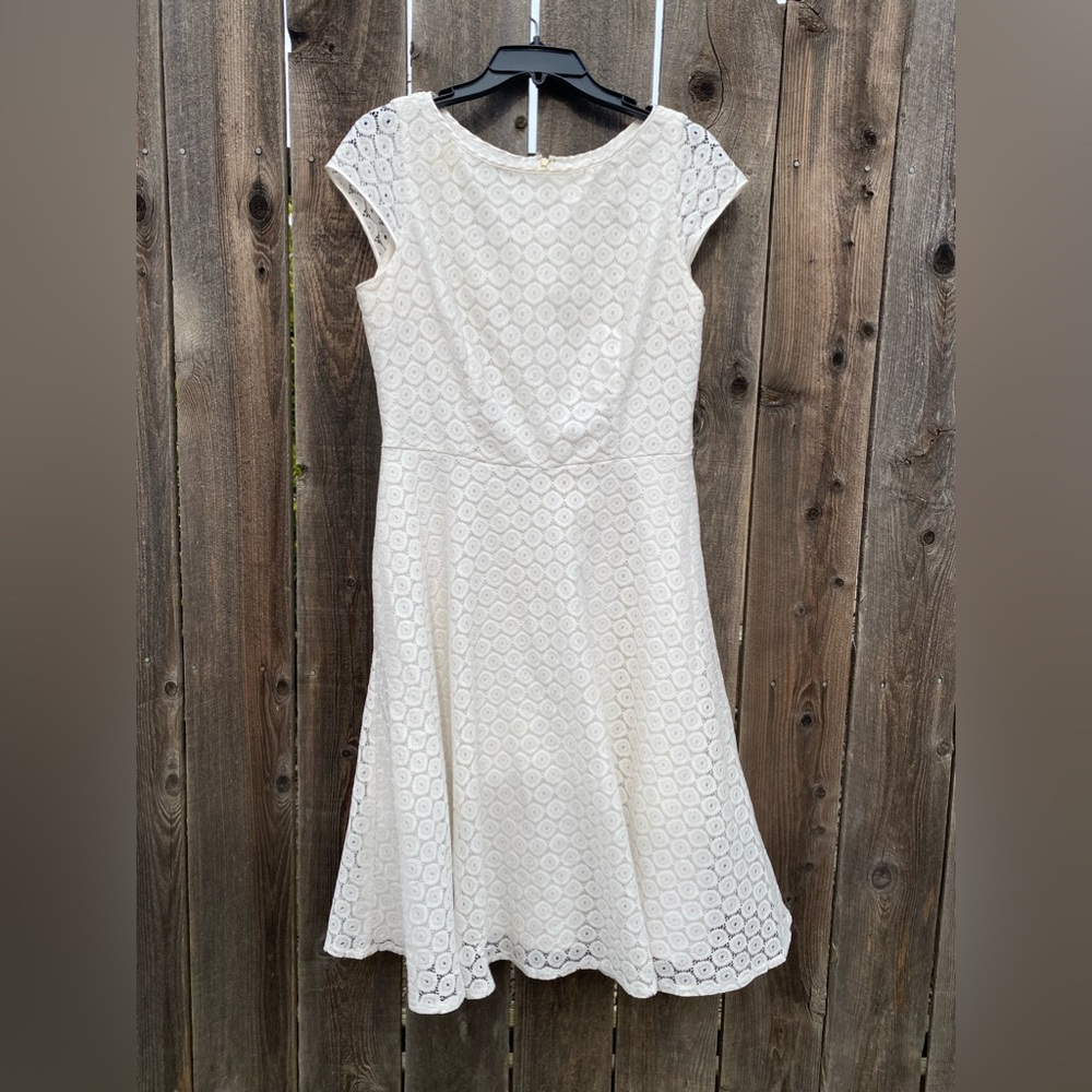 White midi dress